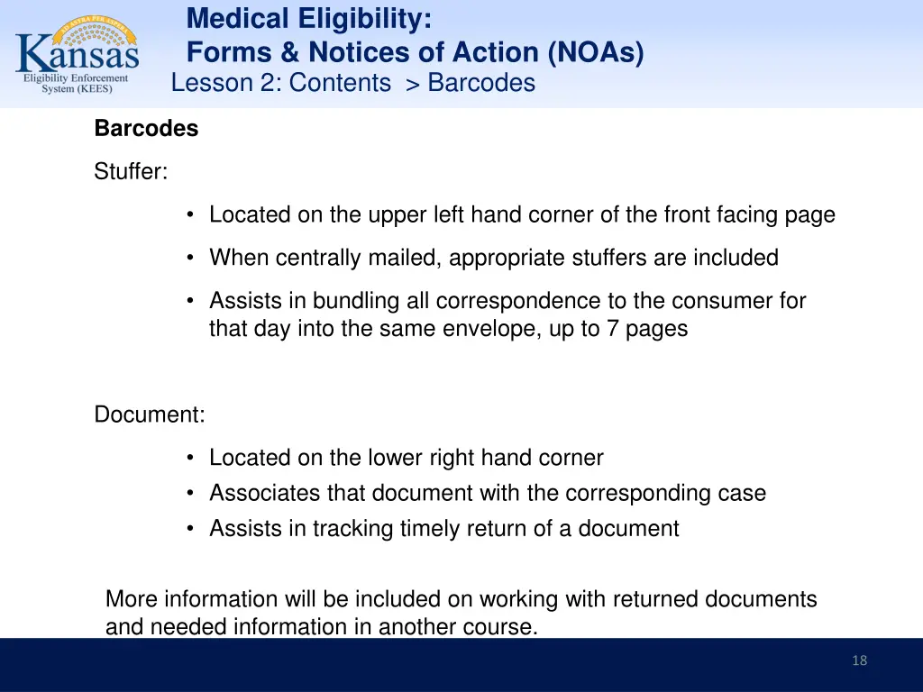 medical eligibility forms notices of action noas 17