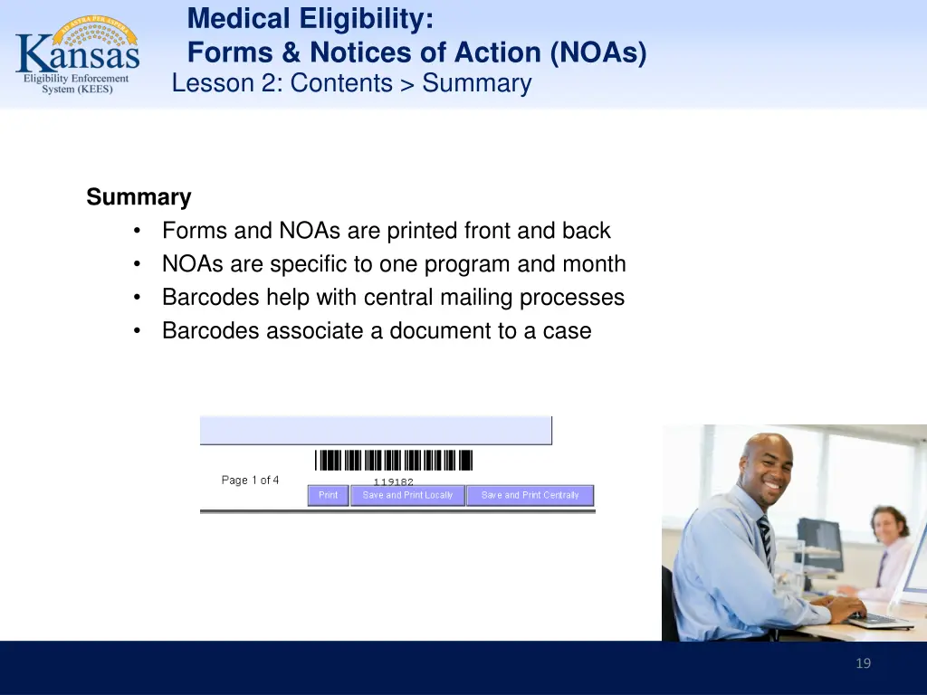 medical eligibility forms notices of action noas 18