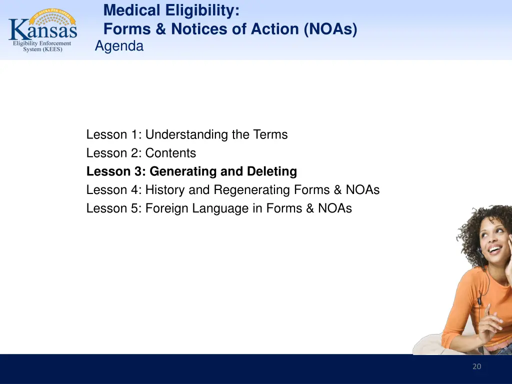 medical eligibility forms notices of action noas 19