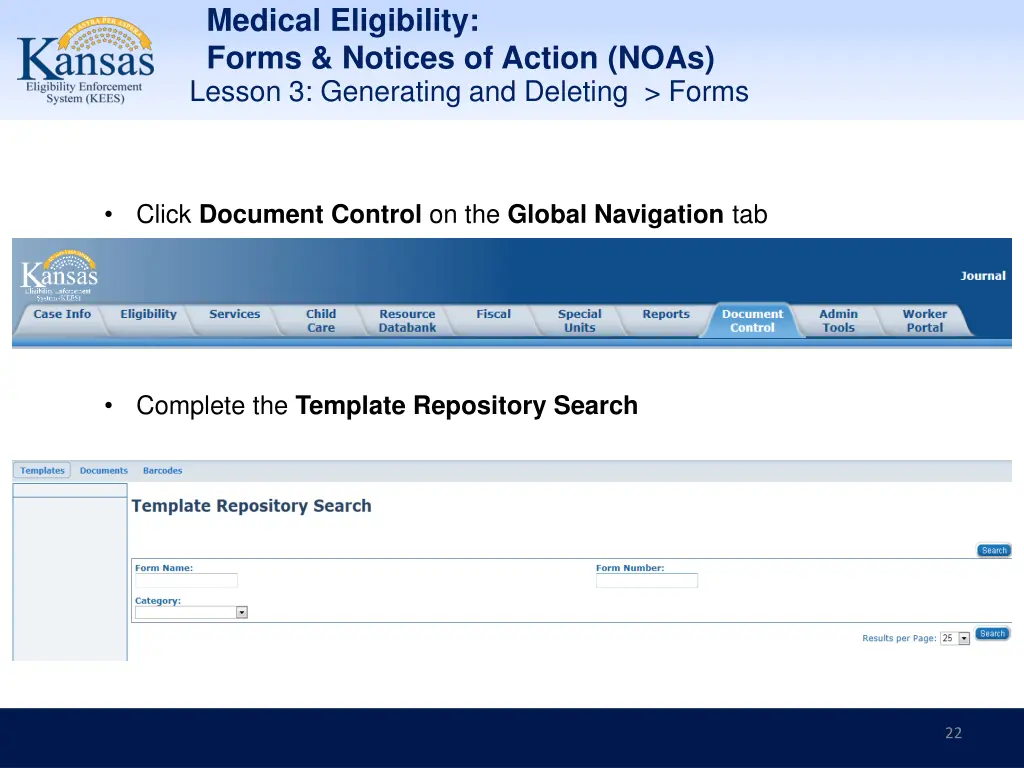 medical eligibility forms notices of action noas 21