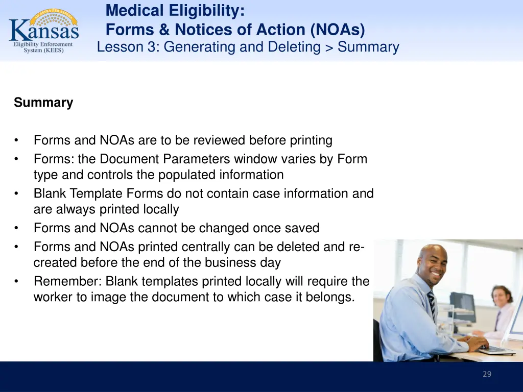 medical eligibility forms notices of action noas 28