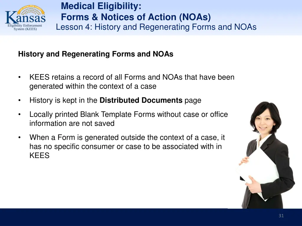 medical eligibility forms notices of action noas 30