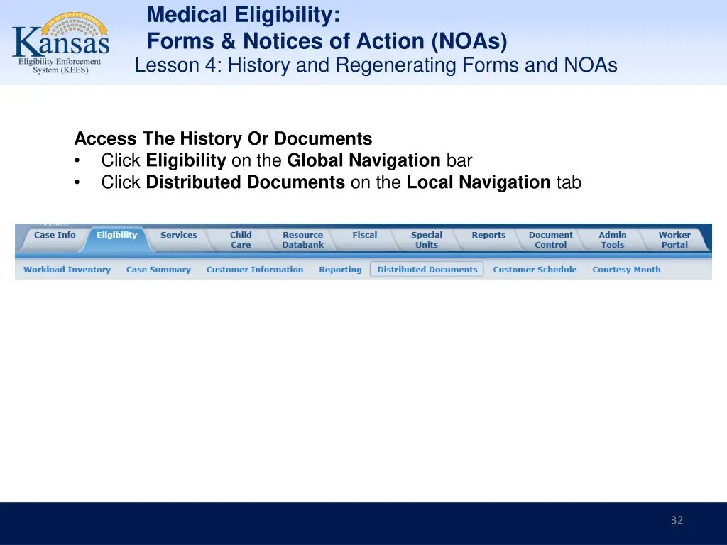 medical eligibility forms notices of action noas 31