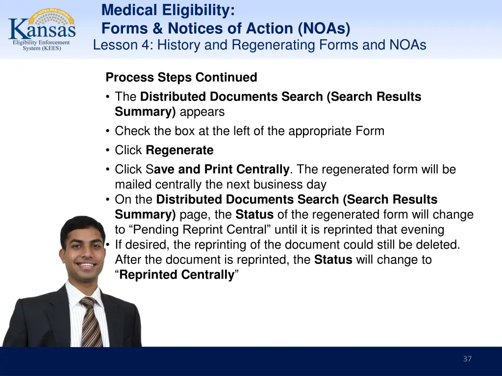 medical eligibility forms notices of action noas 36