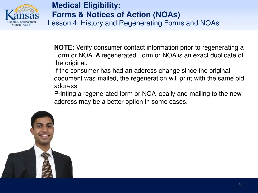 medical eligibility forms notices of action noas 37
