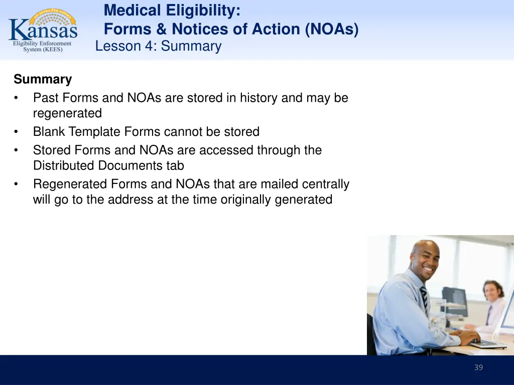 medical eligibility forms notices of action noas 38