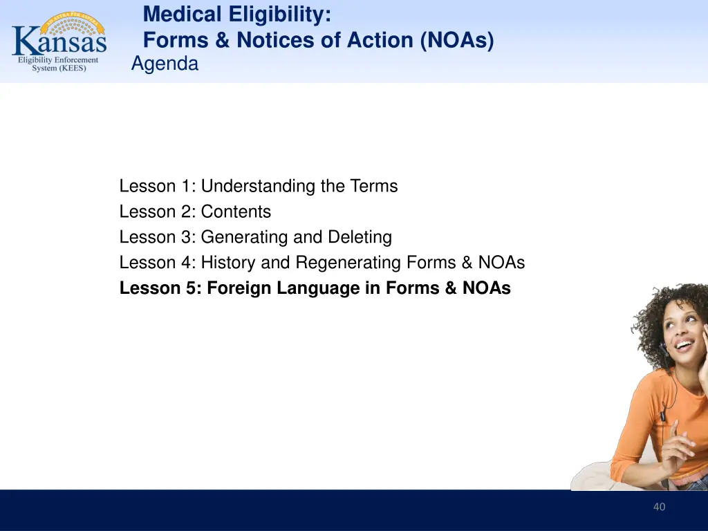 medical eligibility forms notices of action noas 39