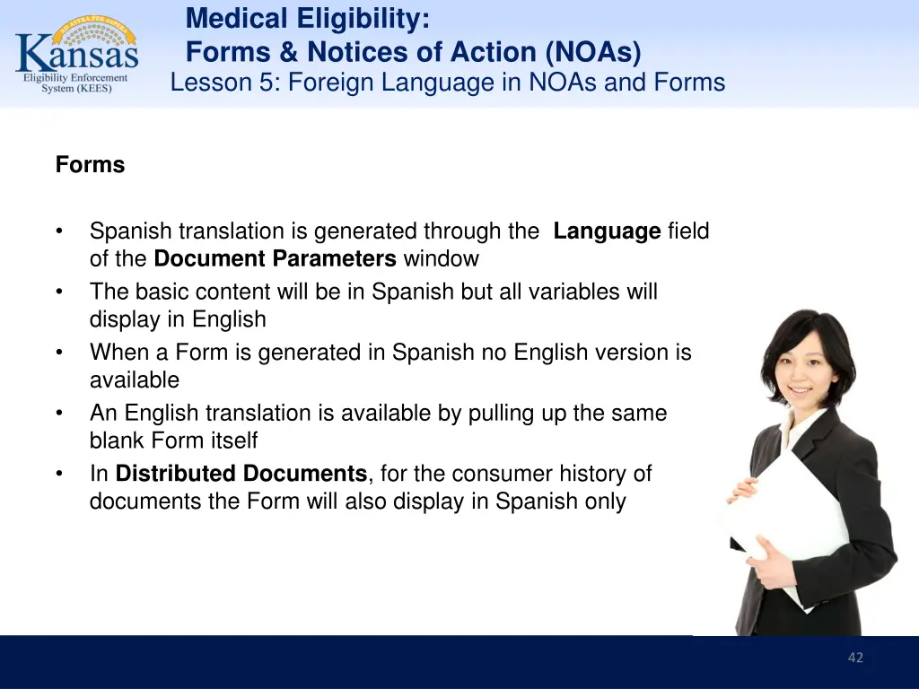 medical eligibility forms notices of action noas 41
