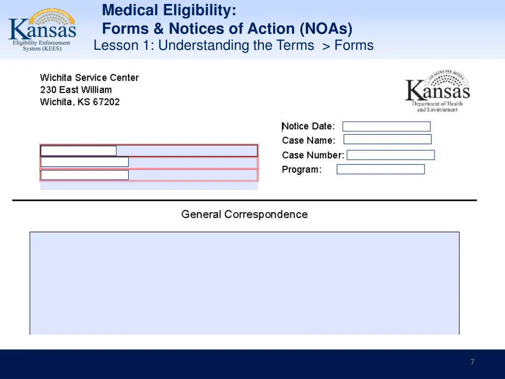 medical eligibility forms notices of action noas 6
