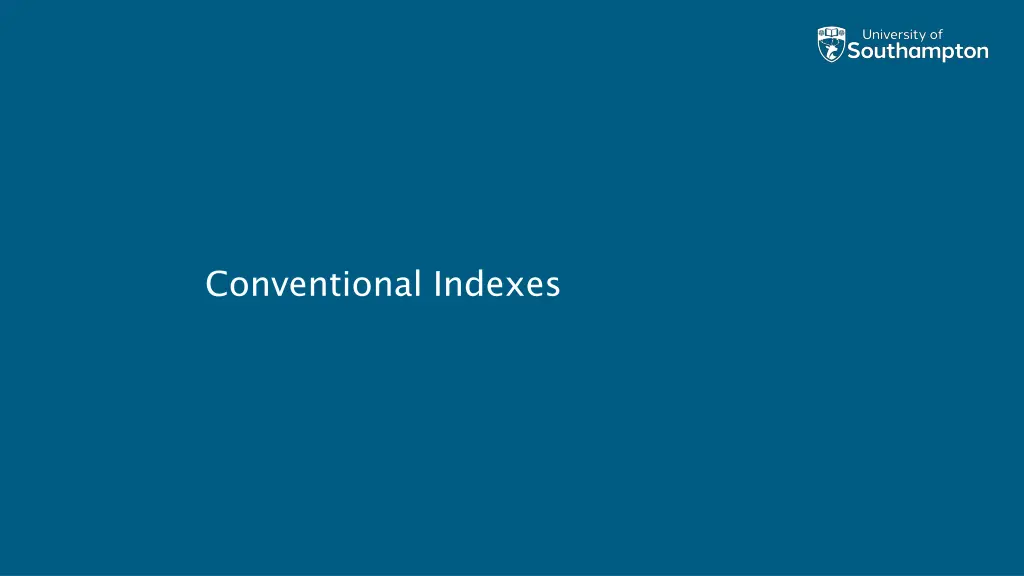 conventional indexes