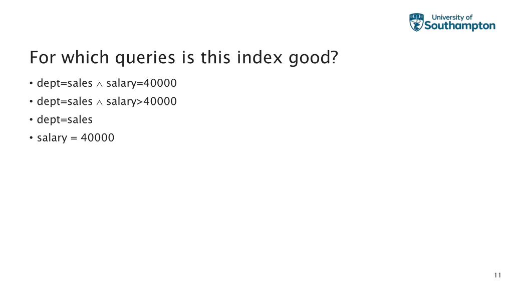 for which queries is this index good