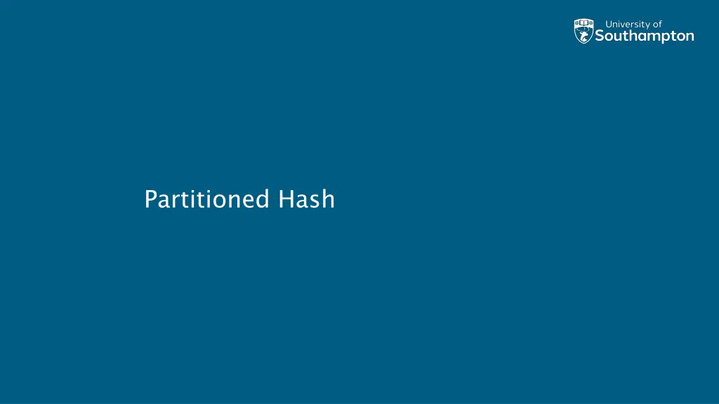 partitioned hash