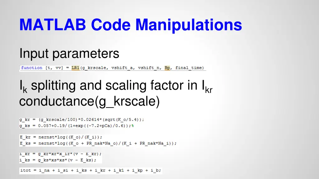 matlab code manipulations