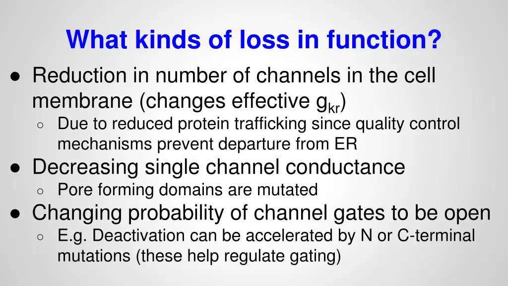 what kinds of loss in function reduction