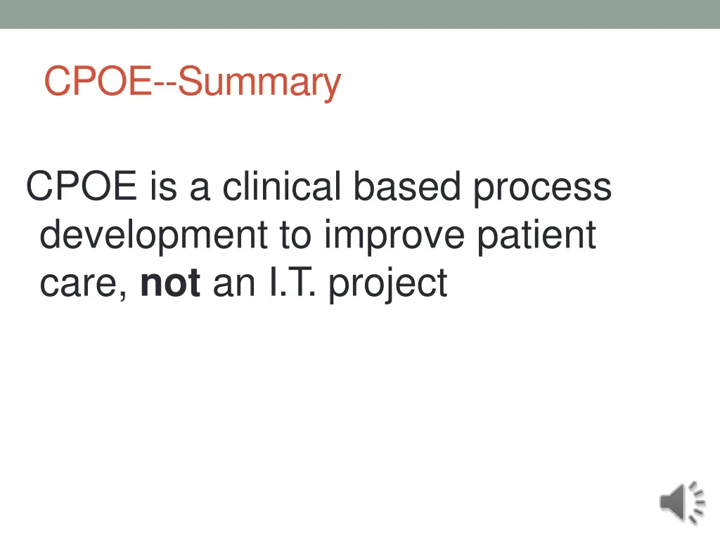 cpoe summary 1