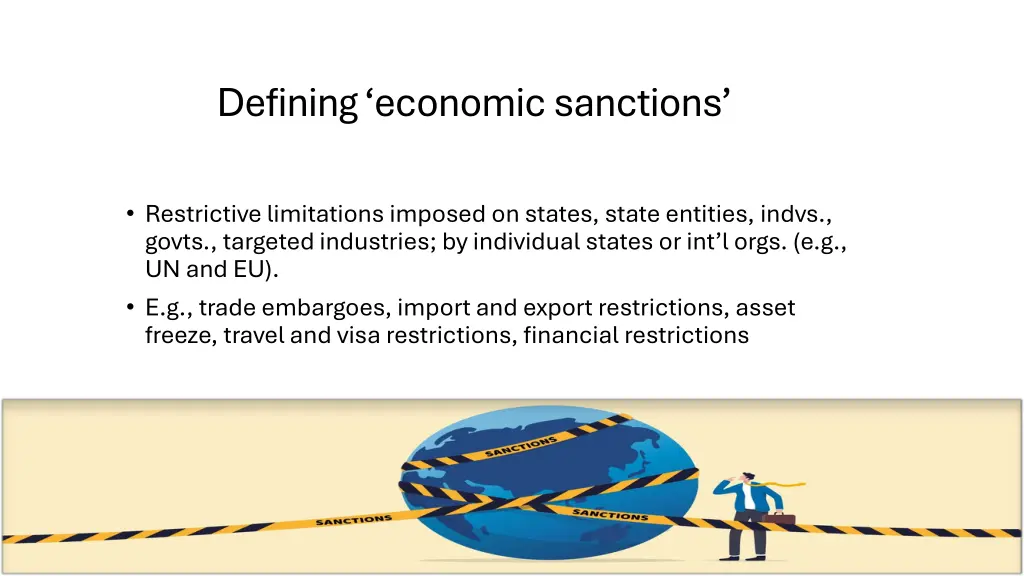 defining economic sanctions