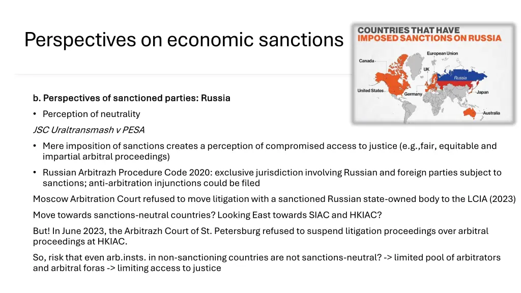 perspectives on economic sanctions 1