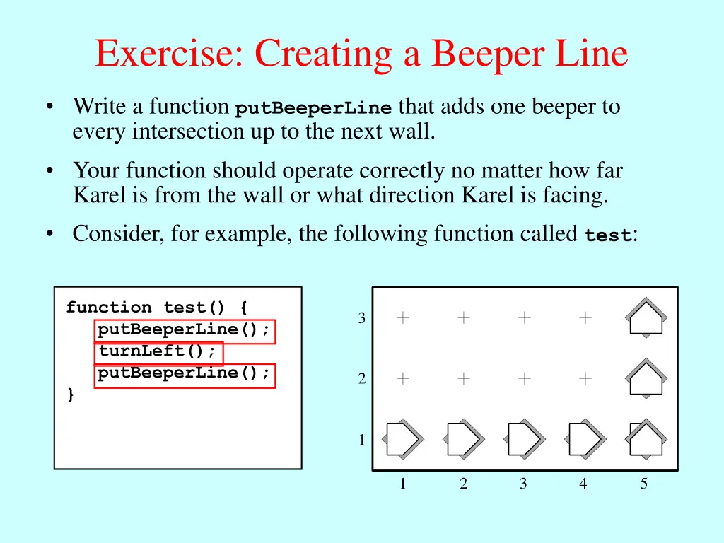 exercise creating a beeper line