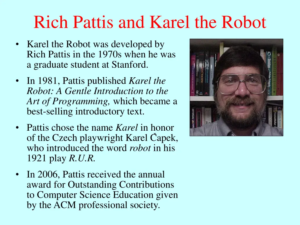 rich pattis and karel the robot