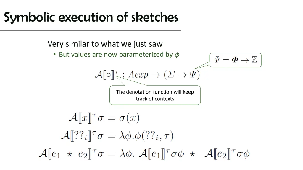 symbolic execution of sketches