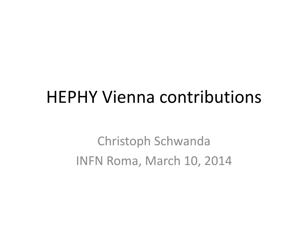 hephy vienna contributions
