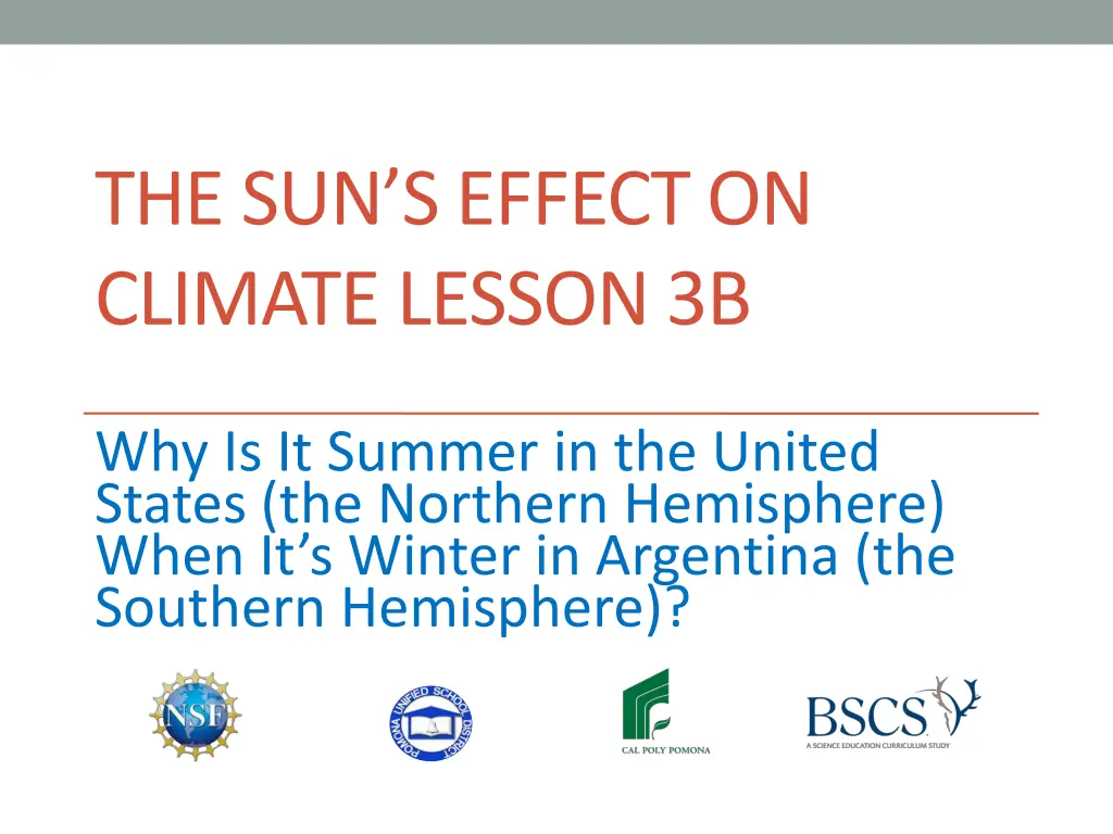 the sun s effect on climate lesson 3b