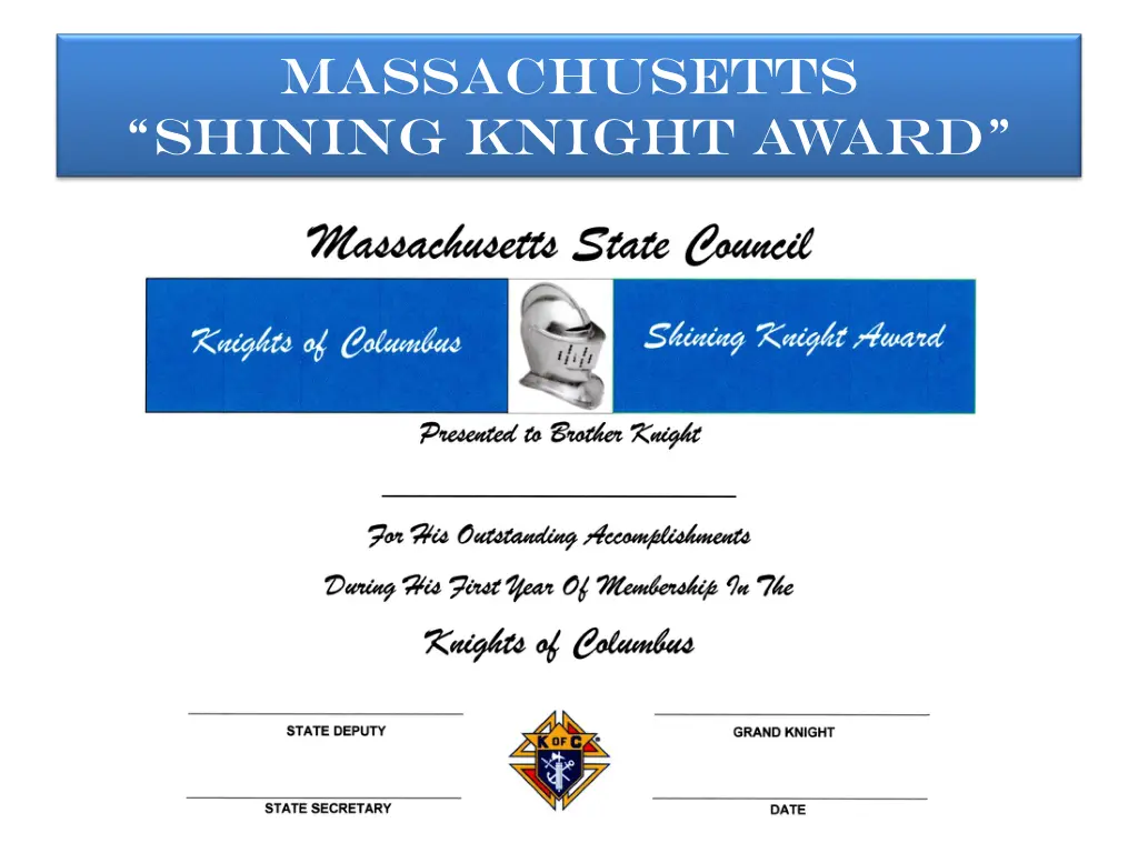 massachusetts shining knight award 1
