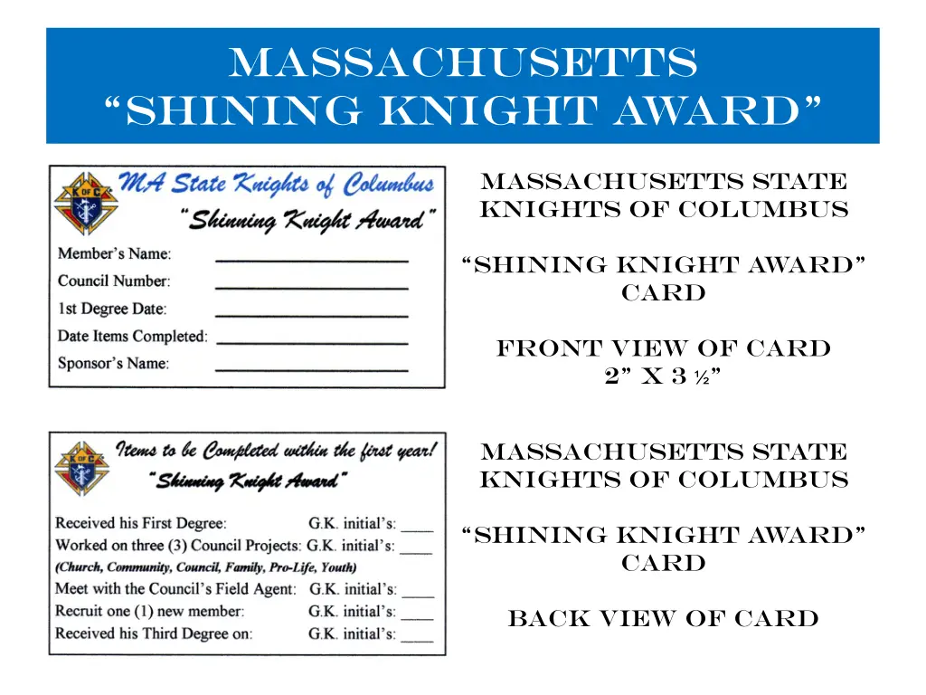 massachusetts shining knight award