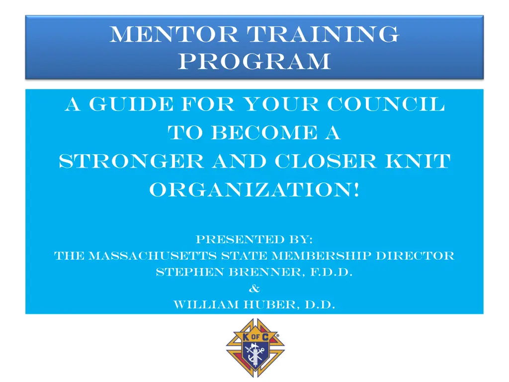 mentor training program