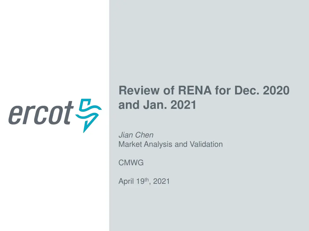 review of rena for dec 2020 and jan 2021