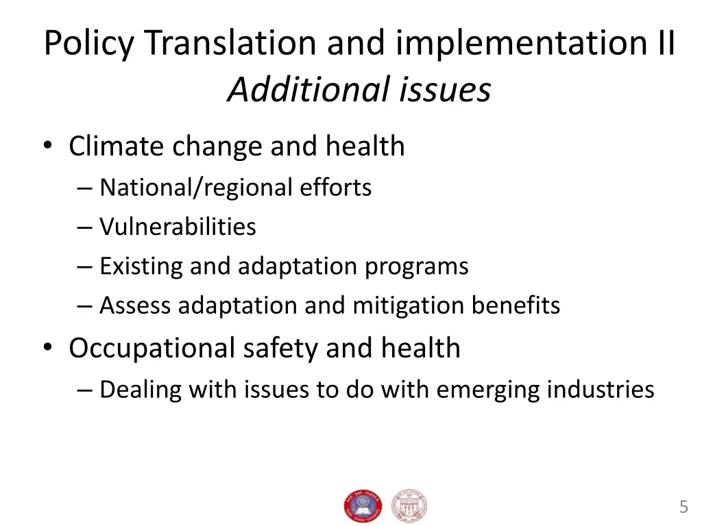 policy translation and implementation