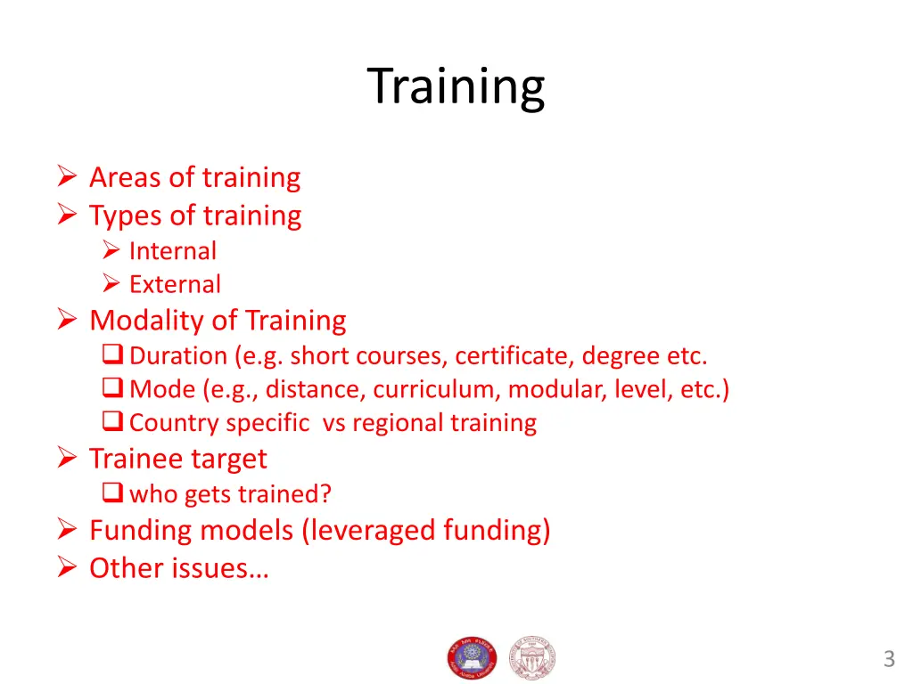 training