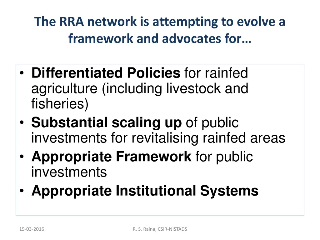 the rra network is attempting to evolve