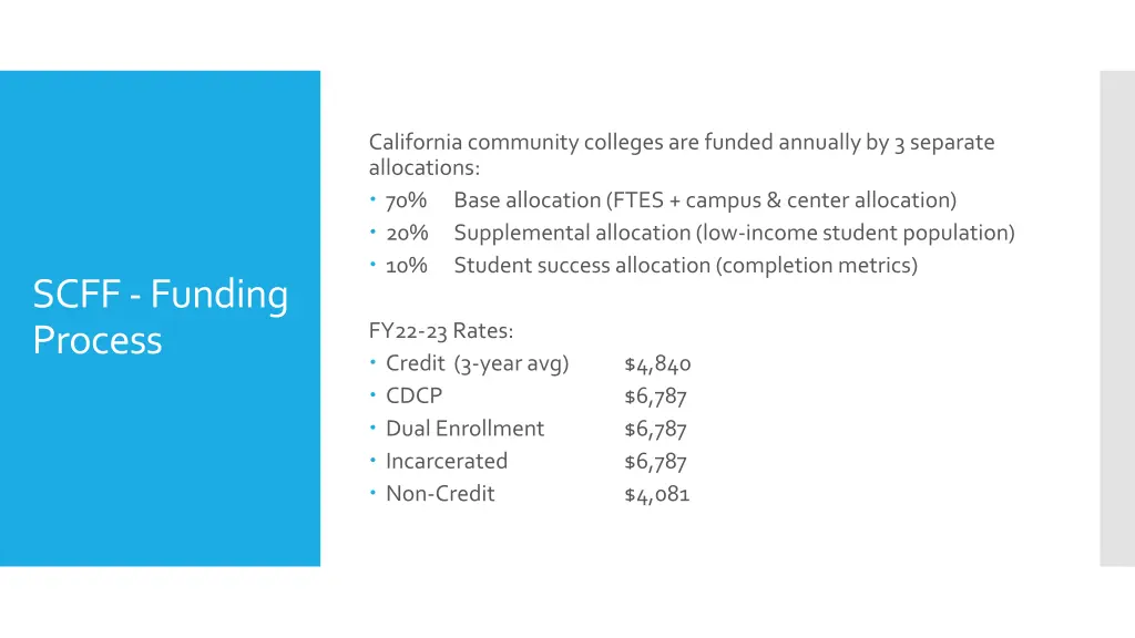 california community colleges are funded annually