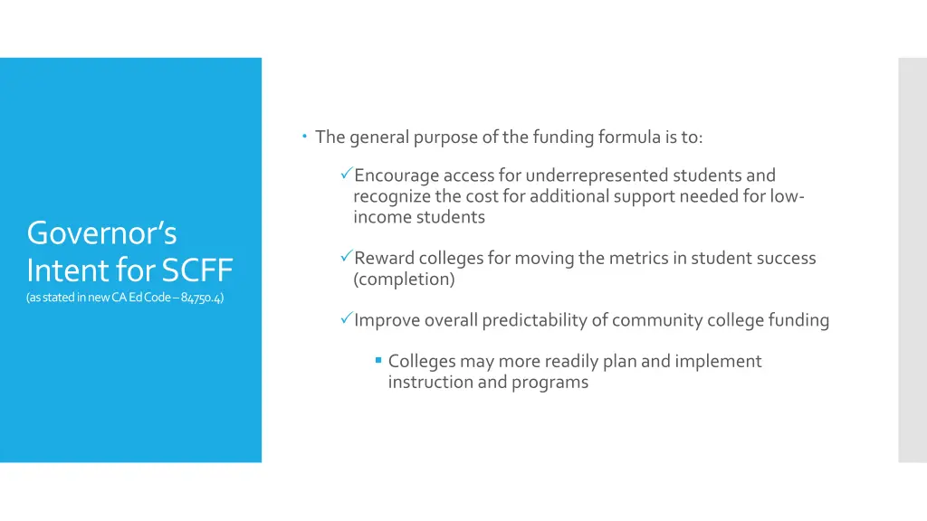 the general purpose of the funding formula is to