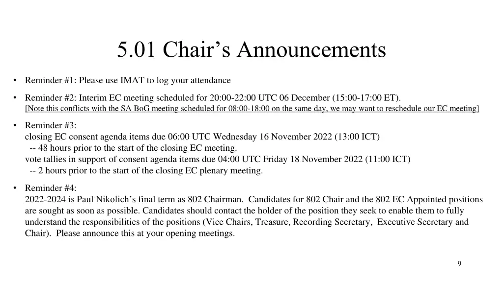 5 01 chair s announcements 2