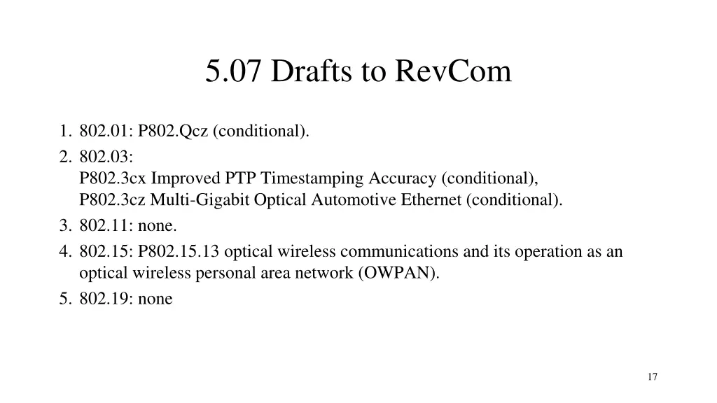 5 07 drafts to revcom
