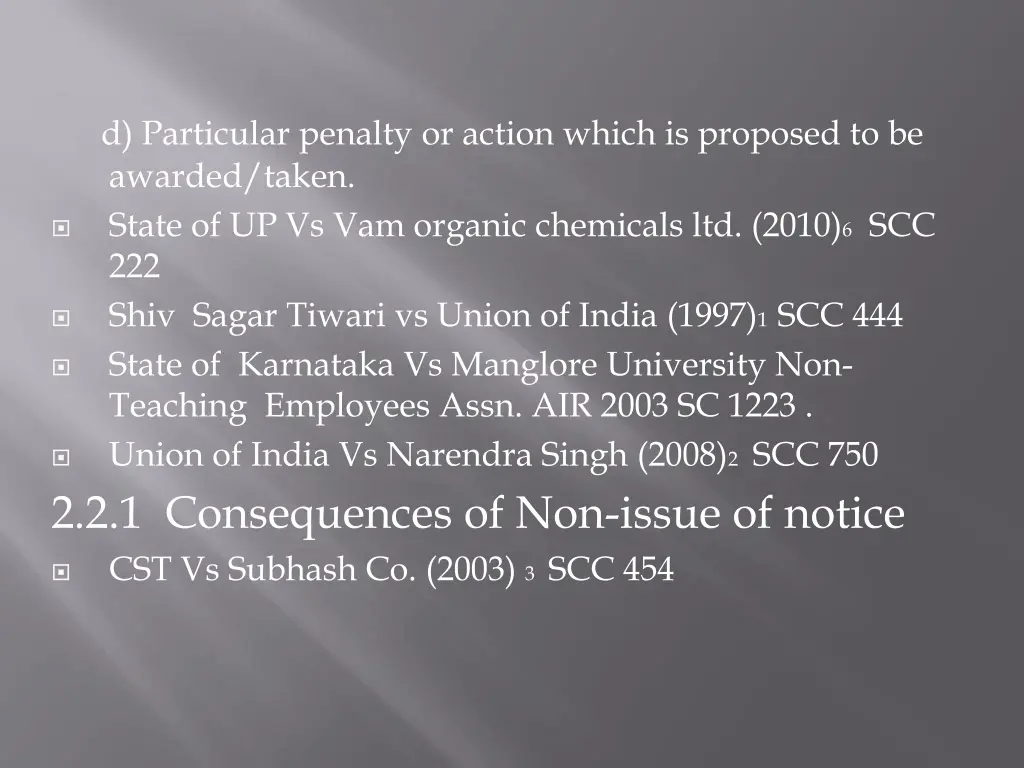 d particular penalty or action which is proposed