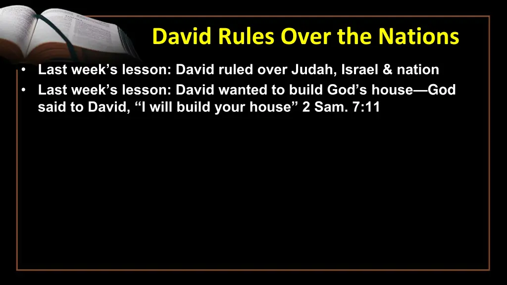 david rules over the nations