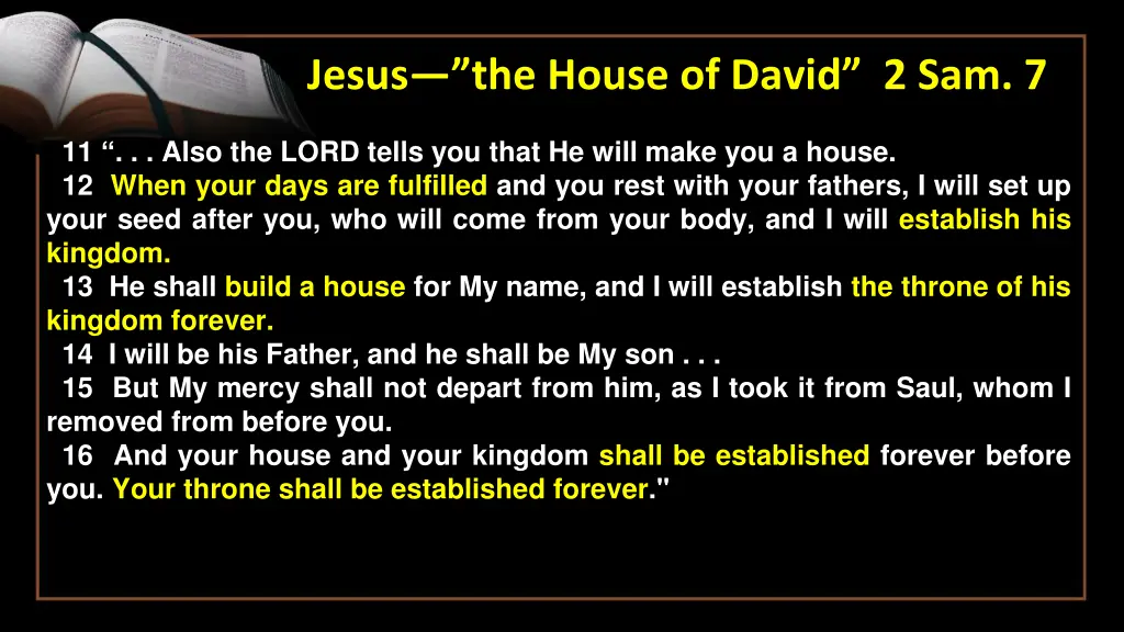 jesus the house of david 2 sam 7