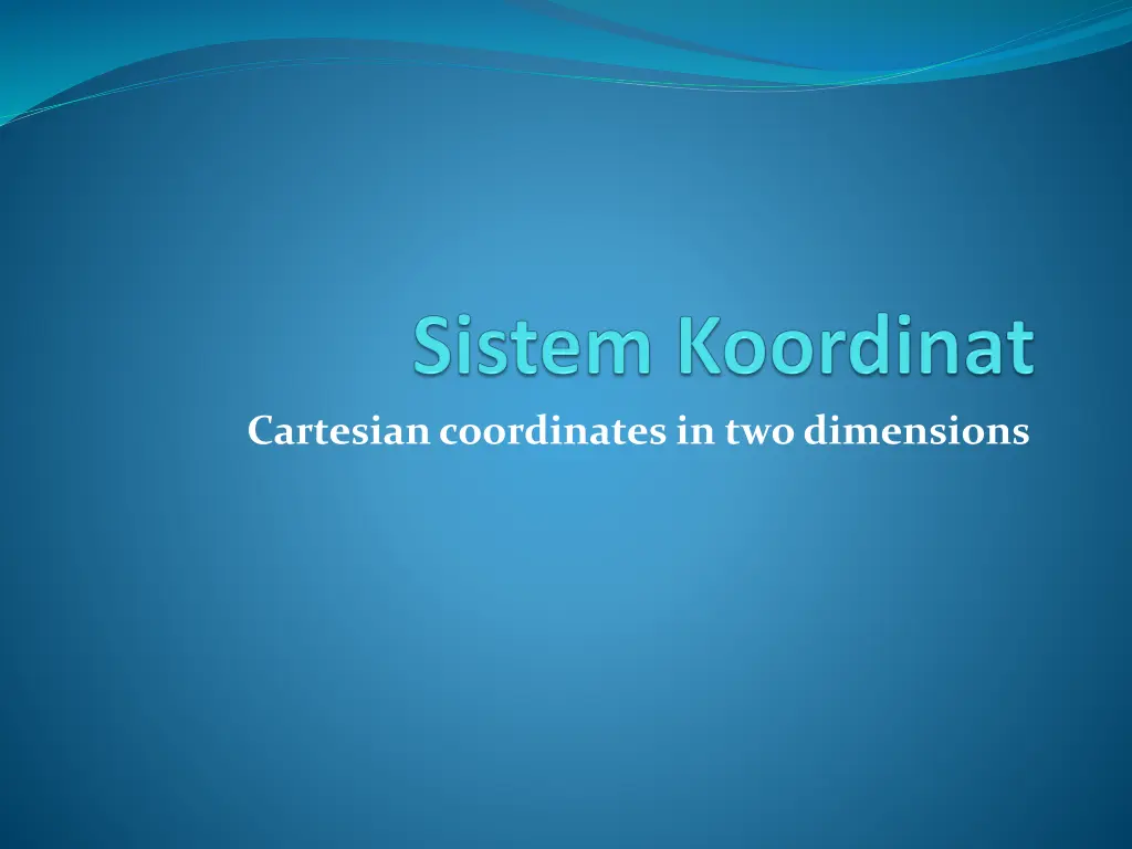 cartesian coordinates in two dimensions