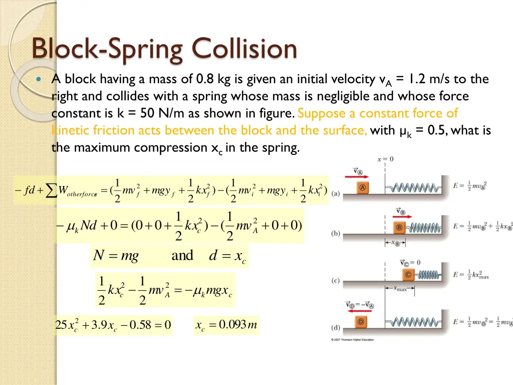 block spring collision a block having a mass