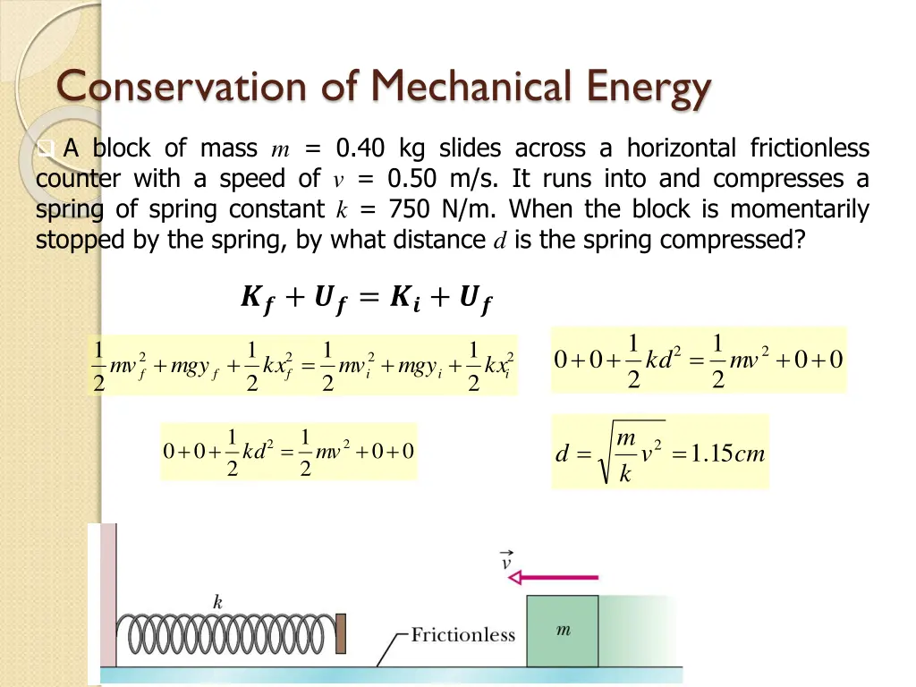 conservation of mechanical energy