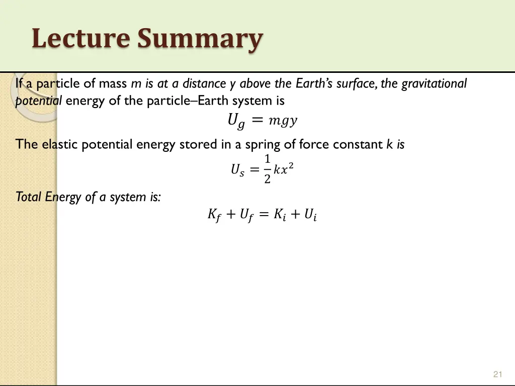 lecture summary