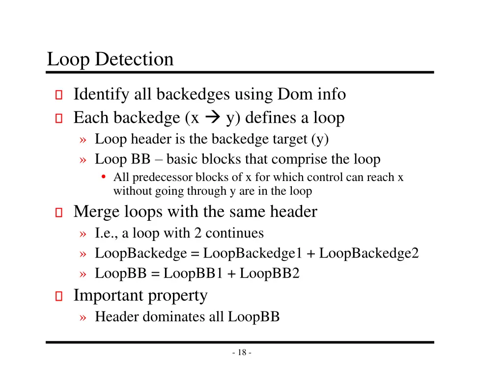 loop detection