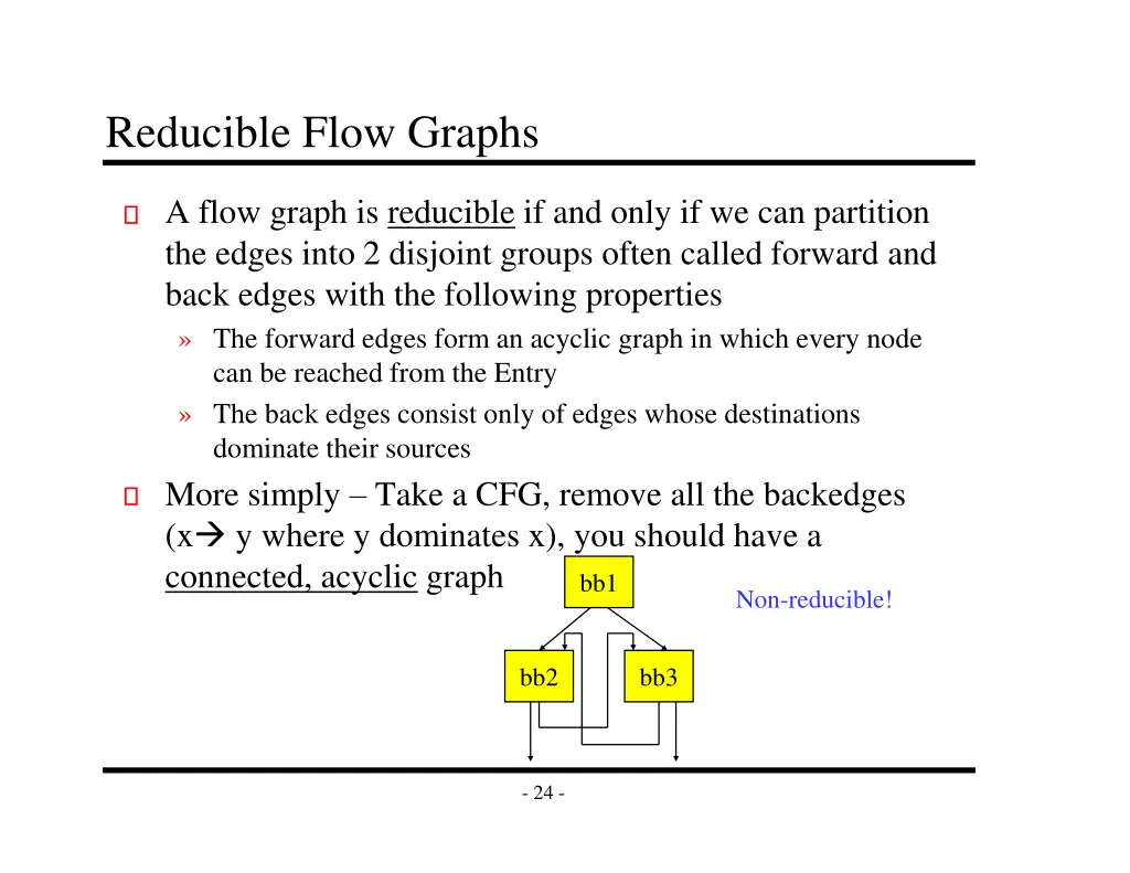 reducible flow graphs