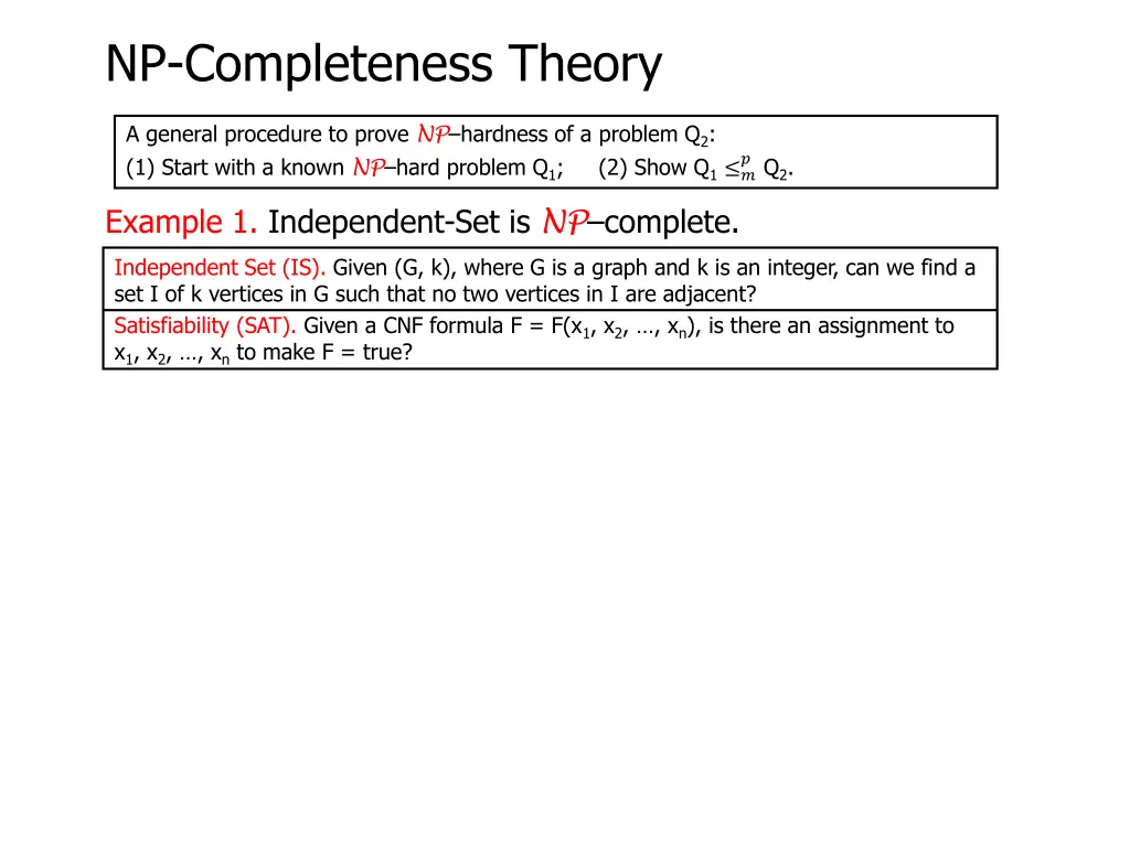 np completeness theory 3