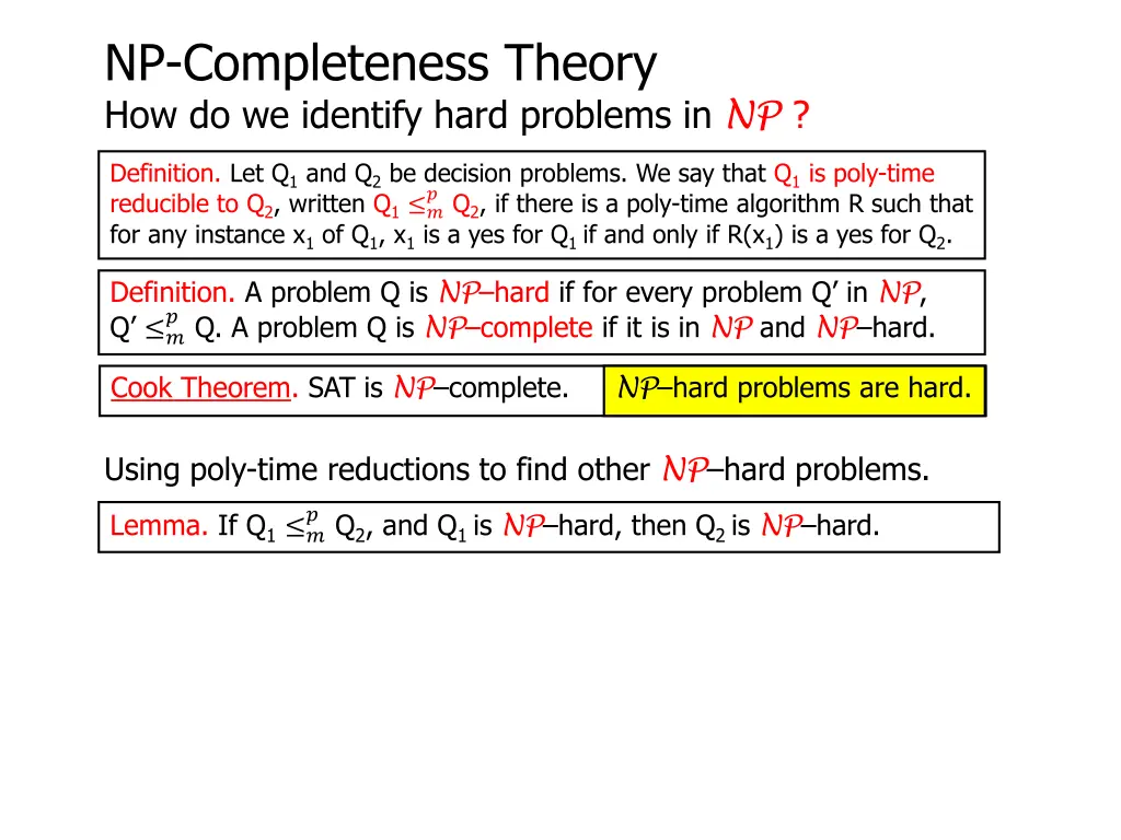 np completeness theory how do we identify hard 15