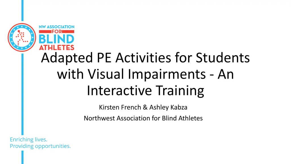 adapted pe activities for students with visual