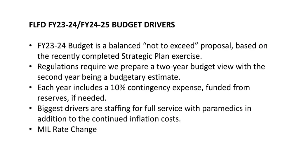 flfd fy23 24 fy24 25 budget drivers